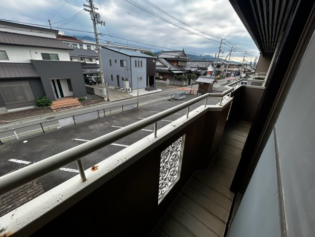 高橋ハイツ　B棟のバルコニー