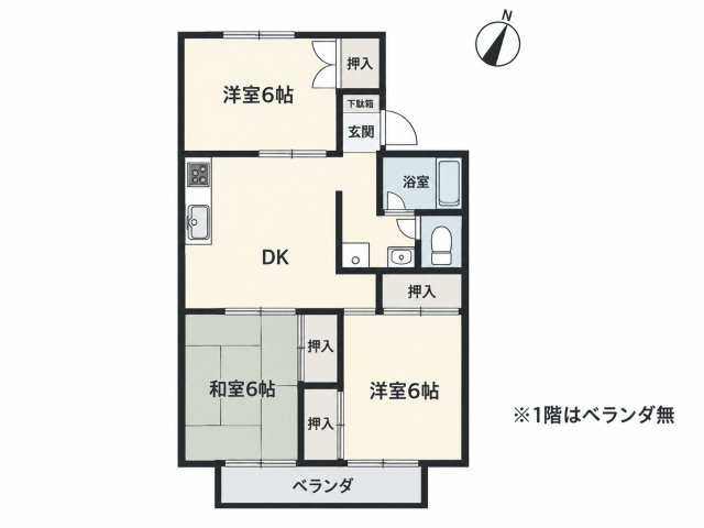 高橋ハイツ　B棟の間取り