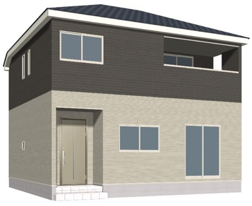 三才　新築建売住宅　1号棟の外観パース|完成前でも、類似完成物件をご覧いただけます！