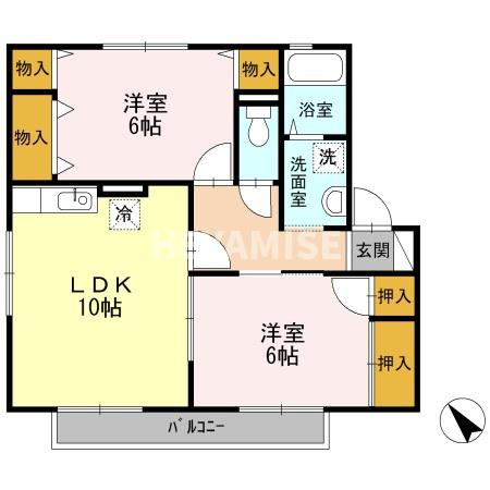 セジュールM C棟の間取り