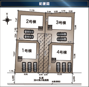 三才　新築建売住宅　3号棟の区画図