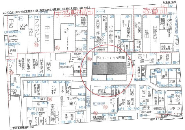 仮）フラッティ東西俵屋町の地図
