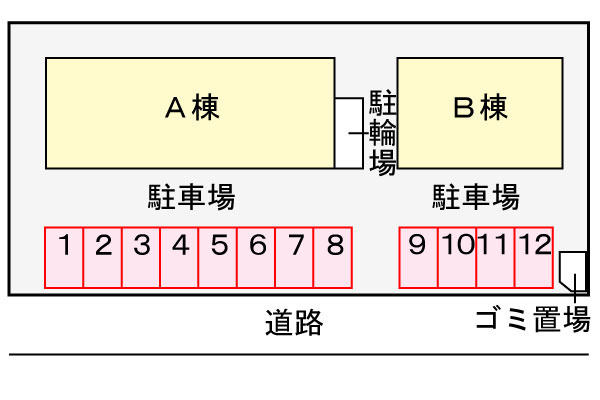 サウスメリーＡの駐車場|駐車場