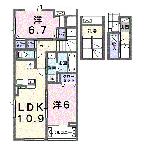 ホグワーツＡの間取り|間取図