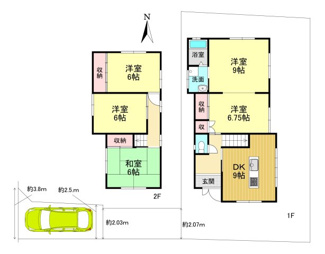 【間取り】 | 岩倉三宅町　中古戸建【カーポートあり】