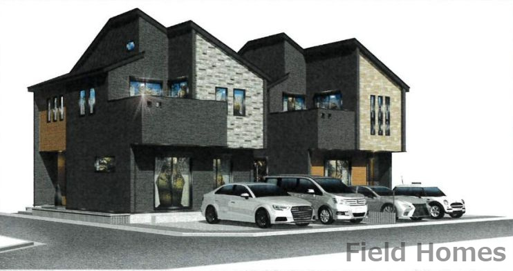 南区桜台新築戸建て　A号棟の外観|外観パース「南区桜台新築戸建て」