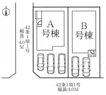 南区桜台新築戸建て　A号棟の区画図|区画図「南区桜台新築戸建て」