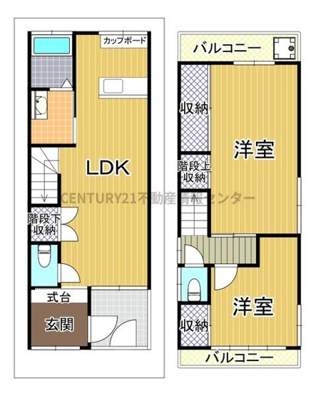 【間取り】 | 磯路3丁目　中古戸建