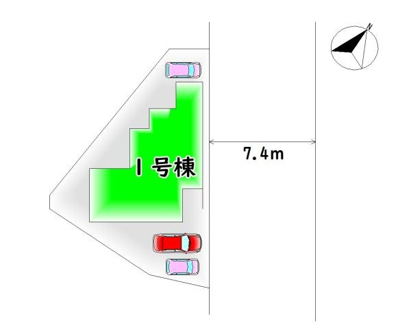 【区画図】 | 限定1棟・カースペース3台分♪