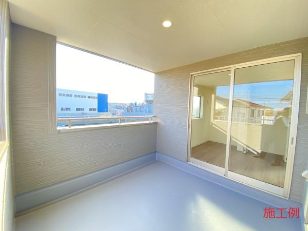 岡崎市北野町　全2棟・2号棟のバルコニー|施工例