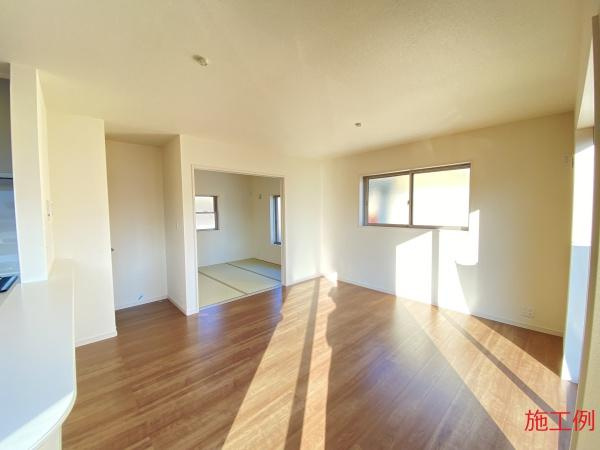 岡崎市北野町　全2棟・2号棟の居間・リビング|施工例