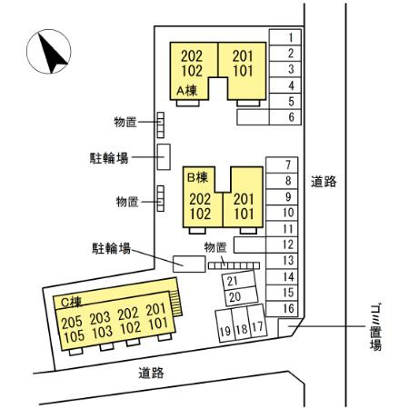ウィルコート水道橋　Bの区画図