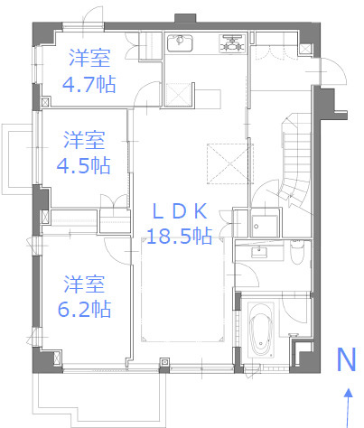 松原フラットの間取り