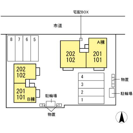 ラポール　Bの区画図