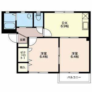 柏崎市北半田１丁目のアパートの間取り