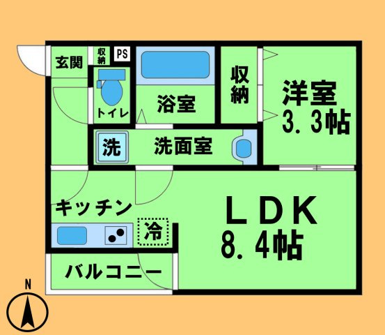 Katze志賀本通の間取り