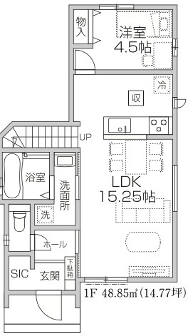 【仲介手数料無料】所沢東狭山ケ丘１１期全２棟Ｂ号棟　所沢新築なら西武ハウジングの間取り