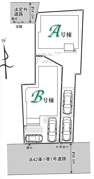 【仲介手数料無料】所沢東狭山ケ丘１１期全２棟Ｂ号棟　所沢新築なら西武ハウジングの区画図