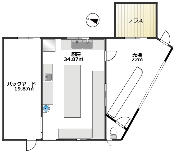 駒場店舗　N-2の間取り