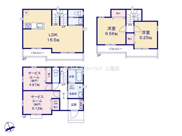 見沼区東大宮6丁目68　新築戸建　ハートフルAの間取り