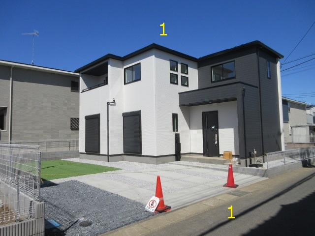 【仲介手数料無料】新築戸建　深谷市上野台3146-1（全2棟）の外観パース