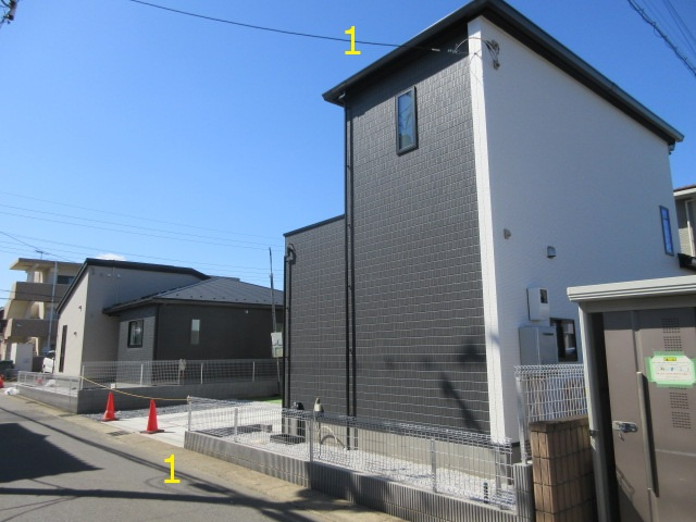 【仲介手数料無料】新築戸建　深谷市上野台3146-1（全2棟）の前面道路含む現地写真