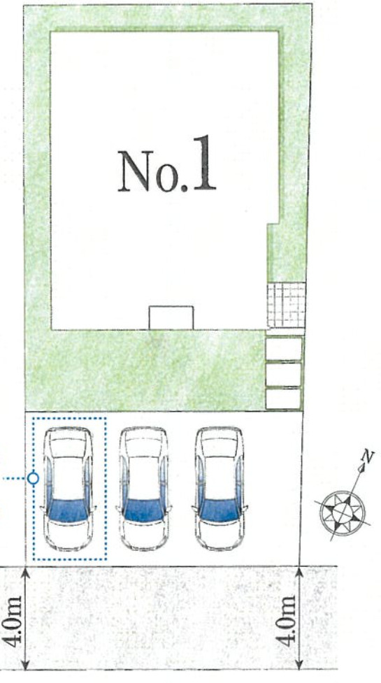 【仲介手数料無料】所沢市下富全１棟　所沢市の新築住宅なら西武ハウジングの区画図