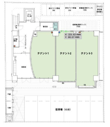 サンクス博多駅南の区画図