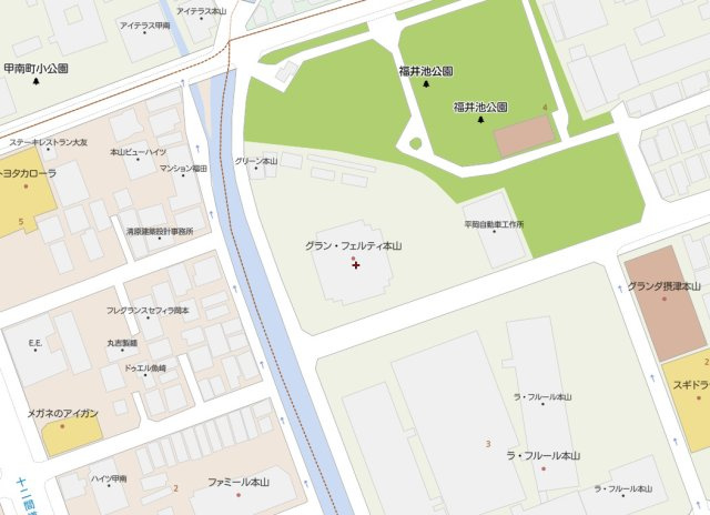 グラン・フェルティ本山の地図