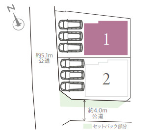 八重瀬町東風平Ⅲ　1号棟の区画図
