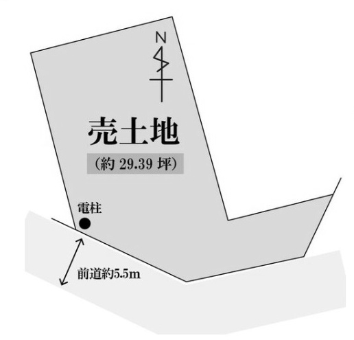 【土地図】 | 篠町広田一丁目 売土地 | 建築条件無し売土地
