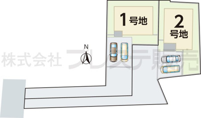【区画図】 | 奈良市押熊町の新築一戸建 全２区画 | 全体区画図