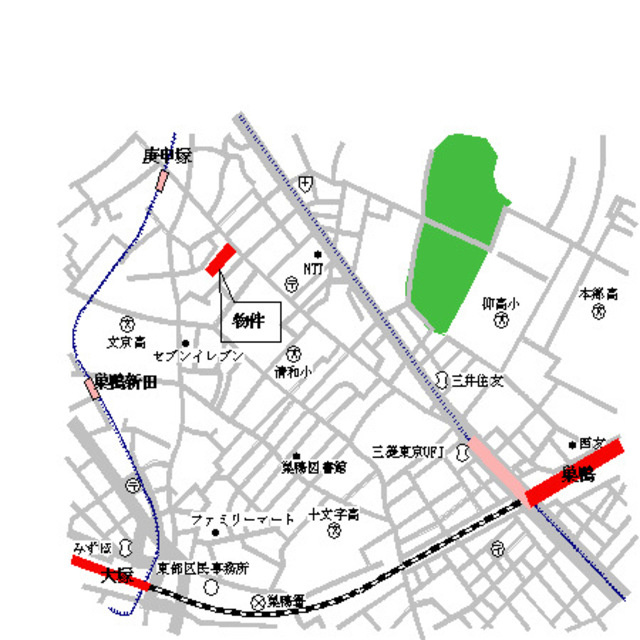 エスティメゾン巣鴨の地図