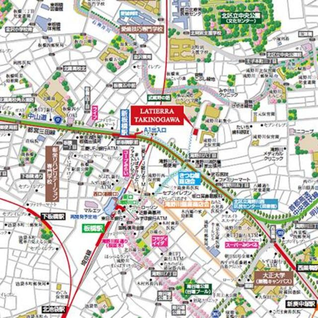 ラティエラ滝野川の地図