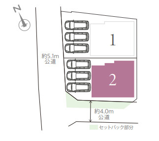 八重瀬町東風平Ⅲ　2号棟の区画図