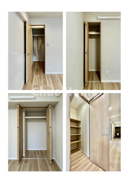 コスモ一之江の収納|居室にはクローゼットを完備し、自由度の高い家具の配置が叶うシンプルな空間です。お子様の成長と必要になる子供部屋を与えるにはぴったりの間取りですね。