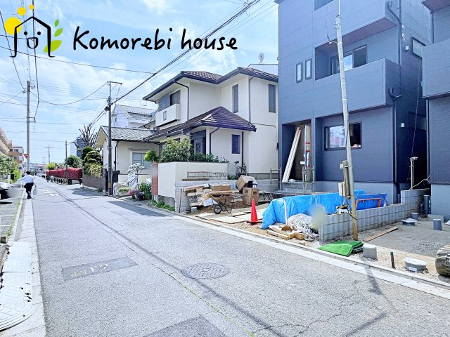 さいたま市北区植竹町1丁目　新築一戸建て　リーブルガーデン　02の前面道路含む現地写真|4/14撮影