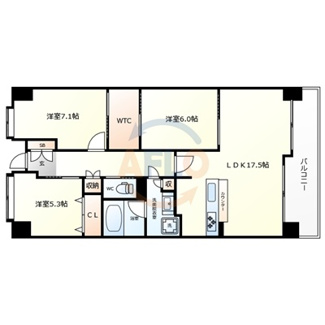 【間取り】 | フロンティアタワー難波EAST | フロンティアタワー難波EAST　間取り