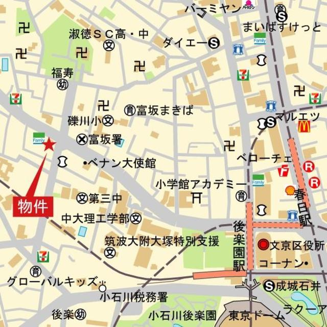 レジデンス文京春日の地図