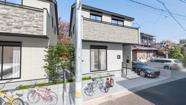 練馬区大泉町1丁目　土地30坪超　ZEH水準住宅　全2棟の外観