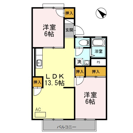 メゾンやましょうの間取り