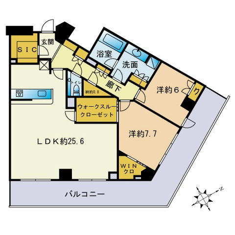 ザ・パークハウス福岡タワーズＥＡＳＴの間取り|間取図