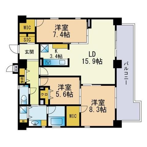 Ｇｉｒａｓｏｌｅ ＴＥＮＪＩＮの間取り|間取図