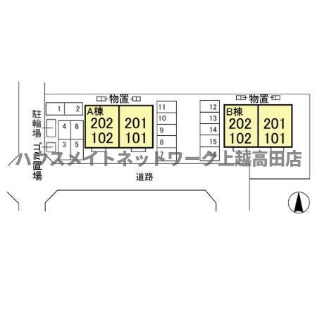シンシア Ａの区画図|配置図