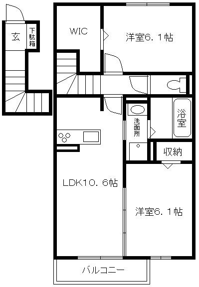 メゾン　ベルハープの間取り