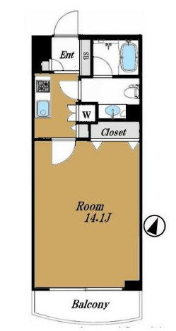 スカーラ代官山　礼金０　分譲　常時ゴミ出し可　防犯設備充実の間取り