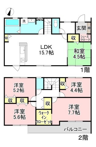【間取り】 | 各務原市鵜沼朝日町2丁目