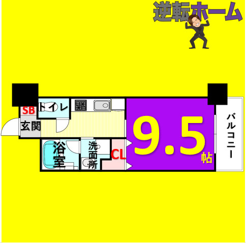 CASTELLO LUSSO　名古屋市賃貸　仲介手数料無料の間取り