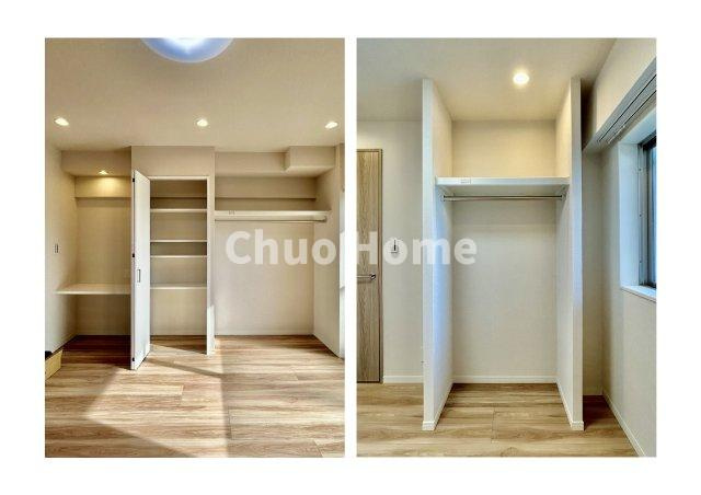 お花茶屋ローヤルコーポの収納|居室にはクローゼットを完備し、自由度の高い家具の配置が叶うシンプルな空間です。お子様の成長と必要になる子供部屋を与えるにはぴったりの間取りですね。