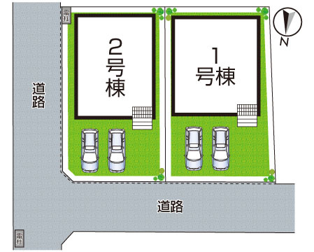 近江八幡市土田町　第4期　新築一戸建ての区画図|全2区画